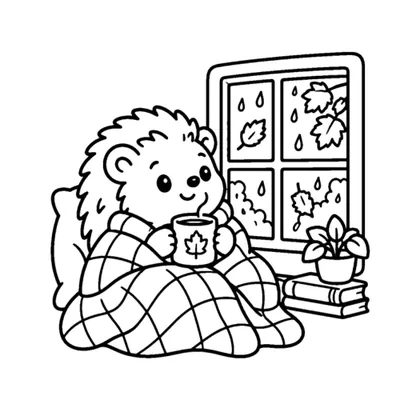 Lantern Lane Hedgehogs, coloring page 5 of 40