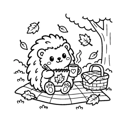 Lantern Lane Hedgehogs, coloring page 7 of 40