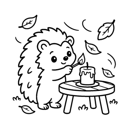 Lantern Lane Hedgehogs, coloring page 8 of 40